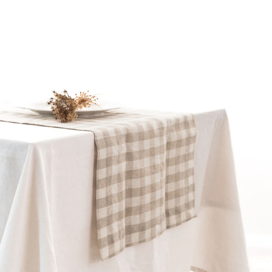 Home Lab 100% French Linen Table Runner 40x180cm